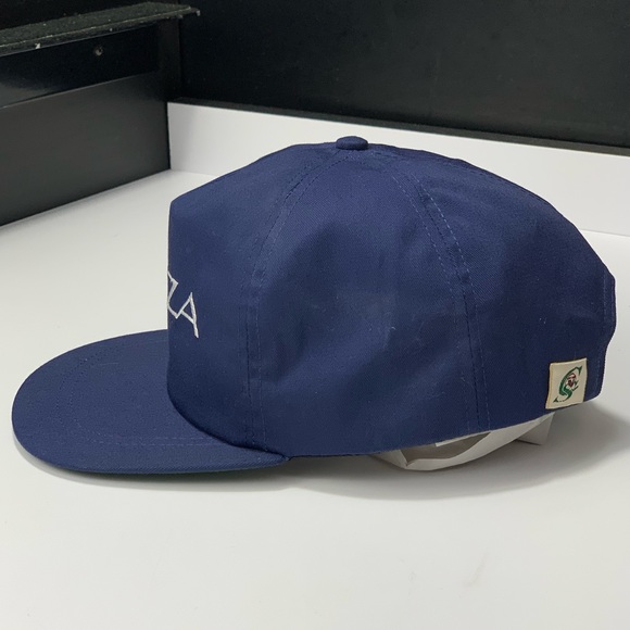 Vintage Classic Sportswear Embroidered HARZA Hat Adjustable Leather Clasp Blue - Picture 2 of 9